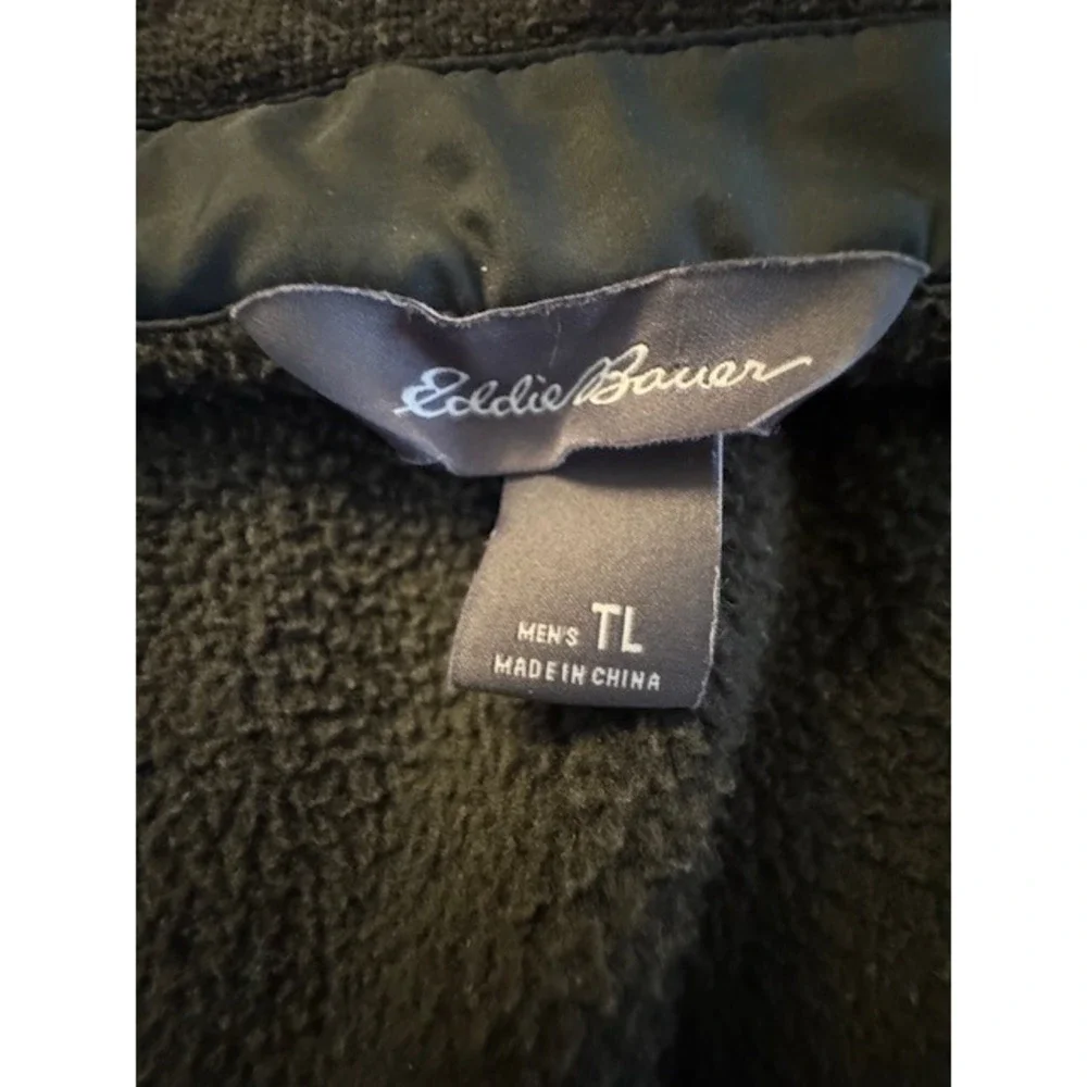 Eddie Bauer Men's Sherpa‎ Lined Flannel Shirt Jacket Green Plaid Size XL TL